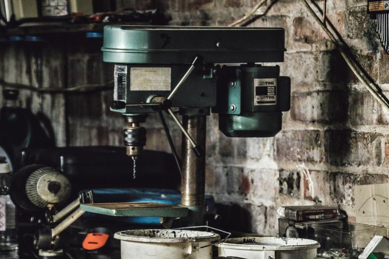 Industrial Drill Press, used for precision drilling tasks