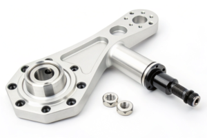 CNC machined shock absorber bracket, optimized for durability