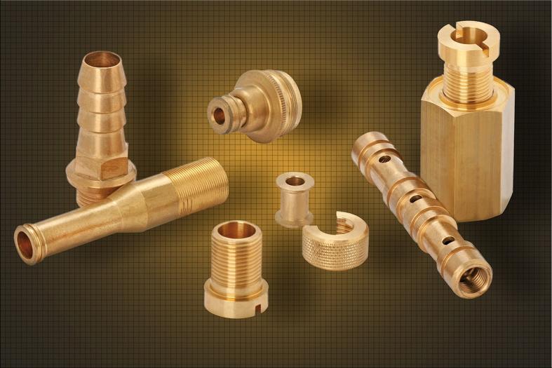 Precision brass CNC machined parts, showcasing high-quality craftsmanship and durability