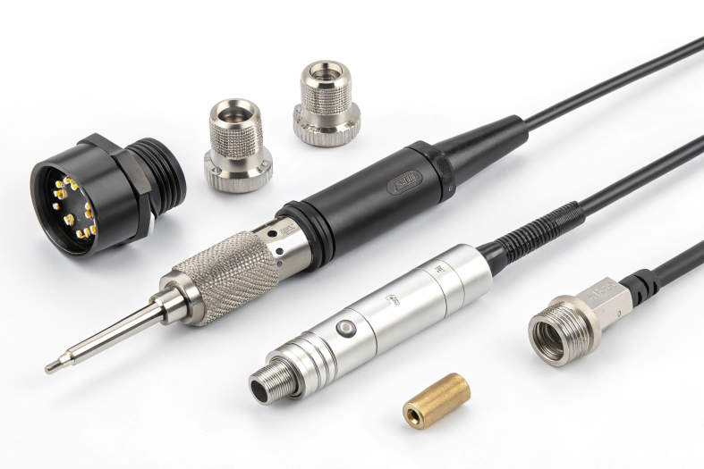 Precision-engineered probes and connectors, custom CNC machined parts