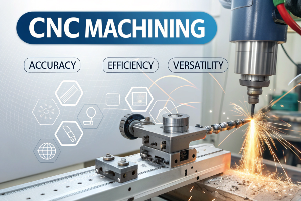 CNC Machining, emphasizing accuracy, efficiency, and versatility in modern manufacturing