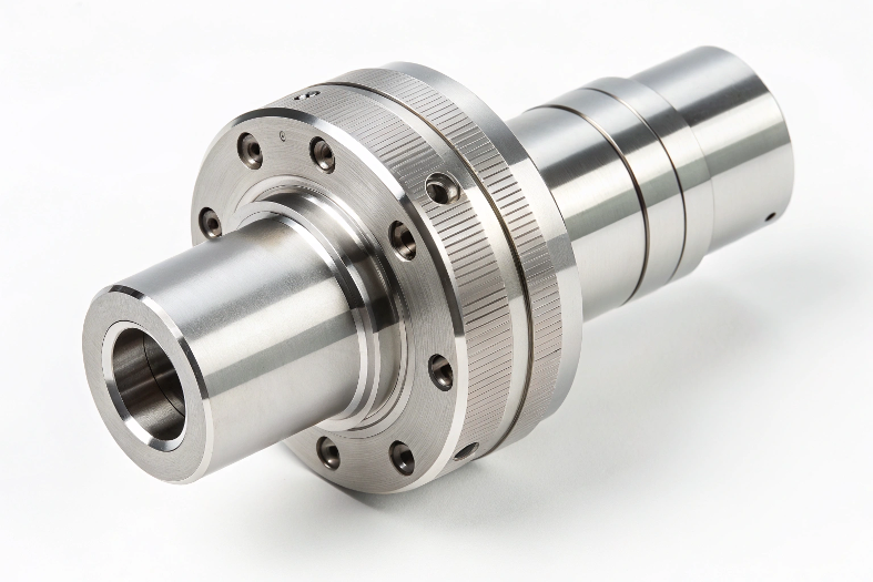 Precision cylindrical shaft with knurled surface and threaded end connections