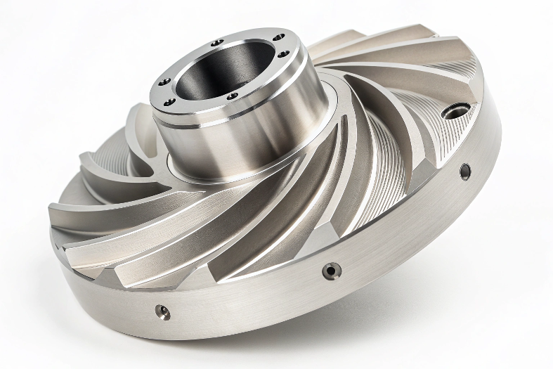High-precision impeller with curved surface machining for advanced applications