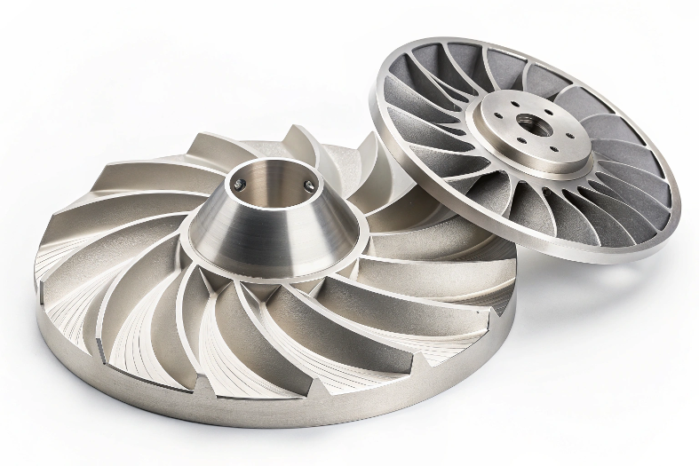 High-precision impeller set, designed for fluid dynamics and rotational applications