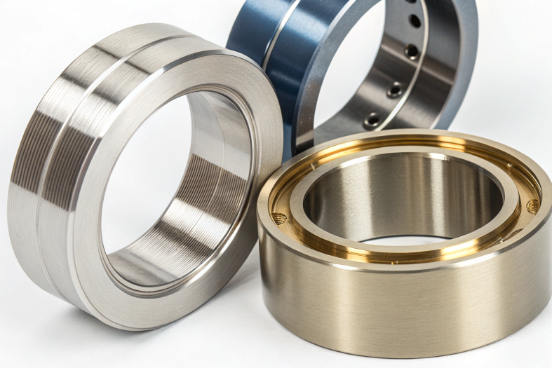 Stainless steel and brass CNC machined rings