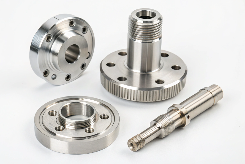 Flanged and threaded CNC parts for industrial applications