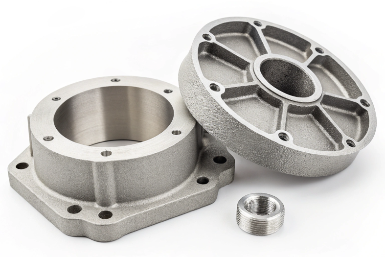Cast and machined housing parts for industrial applications