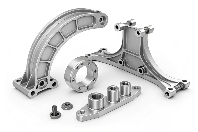 Aluminum CNC machined supports and brackets for structural applications