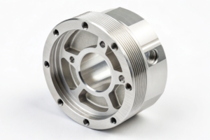 Aluminum machined part, precision-engineered with multiple threading holes