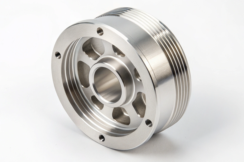Precision-engineered circular housing, designed with detailed inner cavities