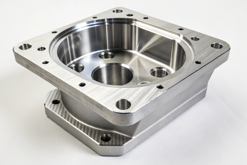 High-precision CNC machined component, showcasing superior metal finishing