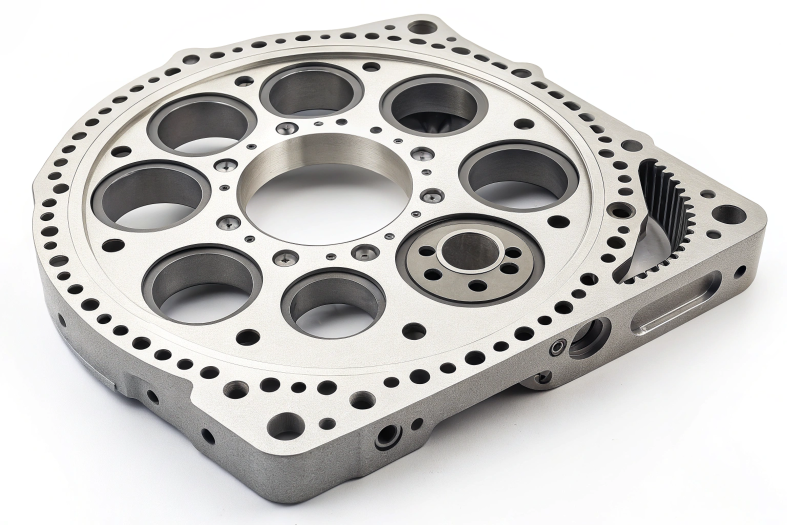 CNC-machined cylinder block with intricate design for performance