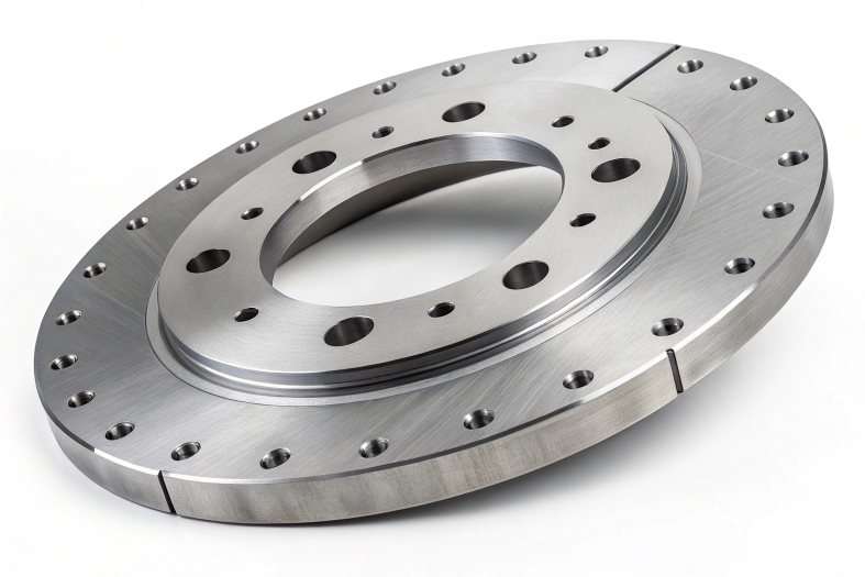 Custom perforated rotary disc for high-performance applications