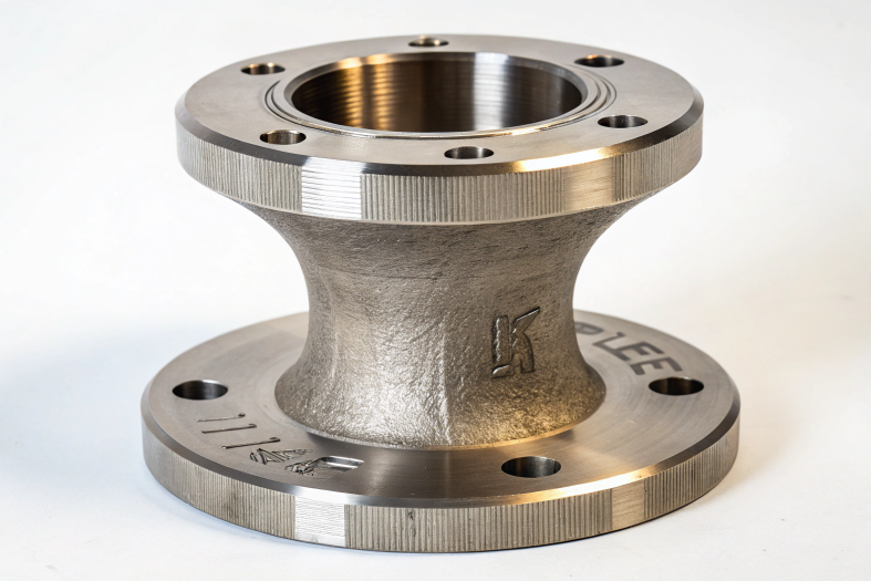 High-precision machined forged product with smooth and detailed finish