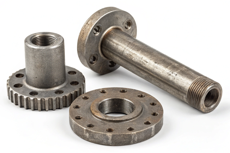 CNC machined parts made of 4140 steel after heat treatment